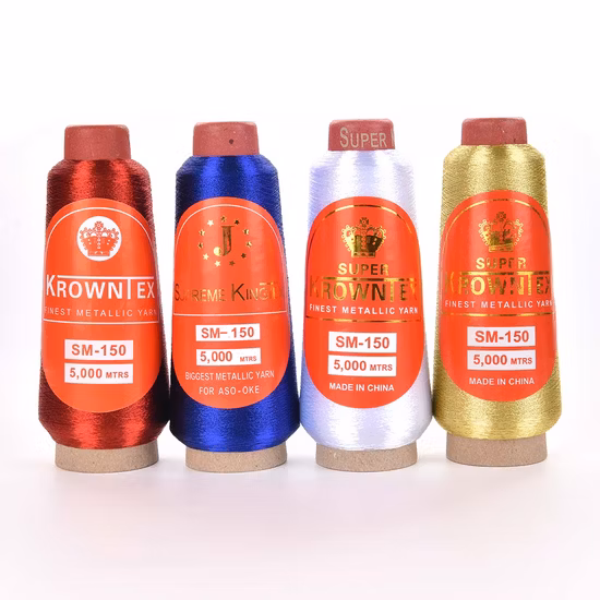 Krowntex 65% 150d полиэстер 35% металлизированная пряжа Золотая вышивальная нить типа Ms (ST)